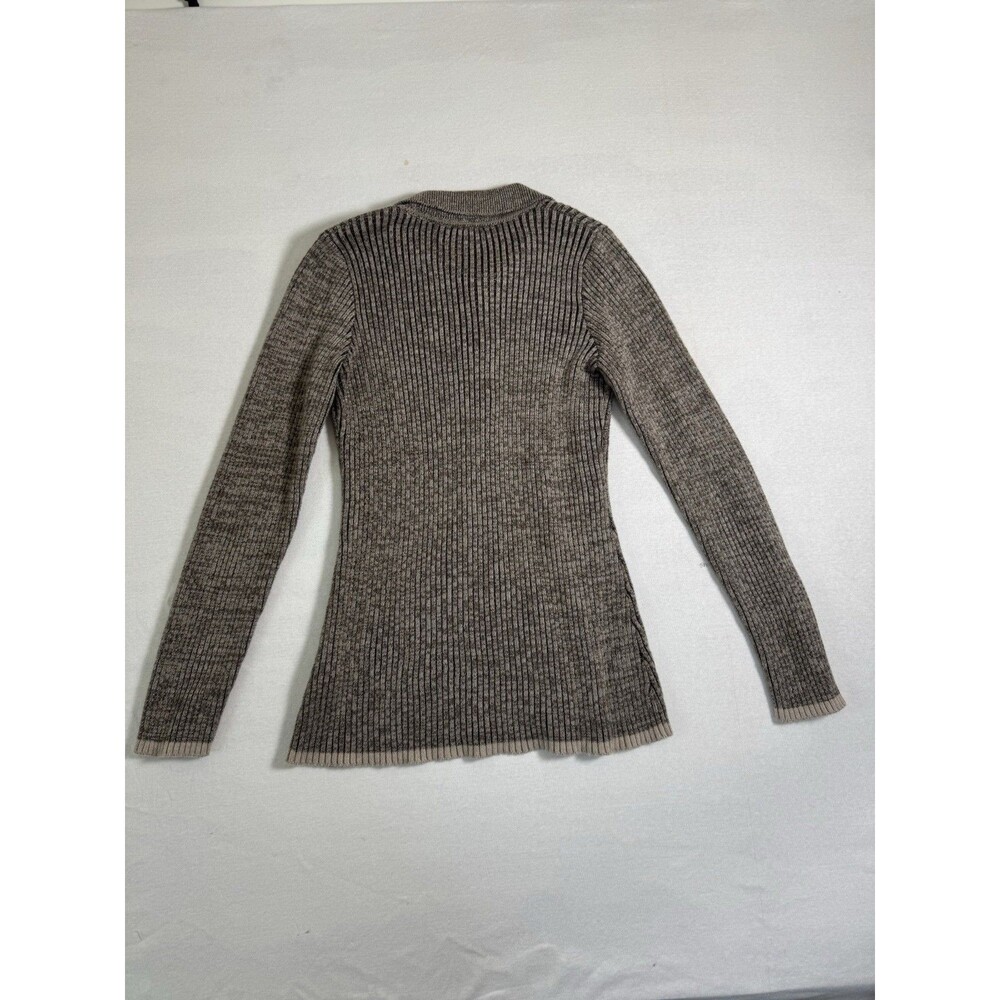 Rails Rory Brown Multi Ribbed Knit Collared Button Up Cardigan M - Picture 7 of 7